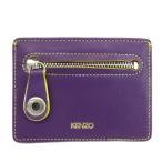  Kenzo KENZO футляр для карточек чехол для пропуска кошелек для мелочи . ячейка для монет телячья кожа кожа Jean булавка g Tiger Logo фиолетовый лиловый /XZ #GY11