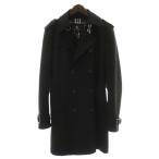  Burberry Black Label BURBERRY BLACK LABEL тренчкот L чёрный двойной breast подкладка в клетку шерсть кашемир .BMC60-704-09 /