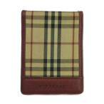  Burberry BURBERRY футляр для карточек чехол для пропуска чехол для проездного билета складывающийся пополам парусина кожа noba проверка Logo бордо бежевый 