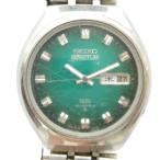 セイコー SEIKO 5 ACTUS アクタス SS 6106-8680 腕時計 ヴィンテージ アンティーク ウォッチ 自動巻き デイデイト 23石 緑文字盤
