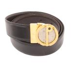  Dunhill dunhill metal Logo пряжка ремень часть неоригинальный товар кожа чёрный черный /JS #GY18 мужской 
