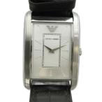  Emporio Armani EMPORIO ARMANI AR-1869 наручные часы часы кварц квадратное кожаный ремень серебряный цвет #GY18 /MQ мужской 