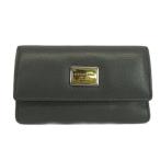  Dolce &amp; Gabbana Dolce&Gabbana DOLCE&amp;GABBANA чехол для ключей 6 полосный три складывать кожа Logo plate серый /XZ #GY18 женский 