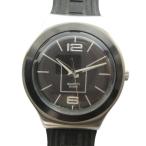 Swatch SWATCH IRONY наручные часы кварц часы чёрный циферблат Logo серебряный цвет #GY11 /MQ мужской 
