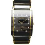 ラドー RADO Jubile ジュビリー 160.0381.3 腕時計 ウォッチ クォーツ カレンダー付き デイト 11P ダイヤモンド 黒文字盤 黒 金色