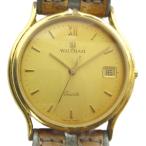  Waltham WALTHAM утиль 4252031M наручные часы кварц часы календарь имеется Logo кожаный ремень Gold цвет #GY11 /MQ мужской 