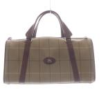  Burberry zBurberrys сумка "Boston bag" в клетку парусина кожа Logo чай цвет Brown темно-красный /SR #GY17 мужской 