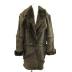  акцент siACSA SHEARLING мутоновое пальто sia кольцо пальто кожа ягненка овчина длинный M чай цвет Brown /XZ #GY42 женский 