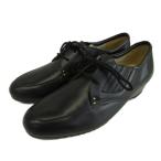 Salvatore Marra комфорт обувь повседневная обувь кожа раунд tu Wedge подошва гонки выше 24.5cm чёрный 