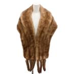  No-brand пелерина muffler мех мех норка бахрома чай цвет Brown /XZ #GY18 женский 