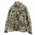 ショッピングmoncler MONCLER 18AW BARCIS GIUBBOTTO スキージャケット ダウン フード付き 防水加工 和柄 総柄 2 M-L アイボリー 黒 D20974100335