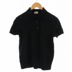 モンクレール MONCLER 19SS MAGLIA TRICOT POLO ポロシャツ カットソー ニット 半袖 ハーフボタン L 黒 ブラック E209P9300000 948AS