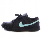 ショッピングダンク ナイキ NIKE BY YOU DUNK LOW バイユー ダンク ロー スニーカー シューズ ロゴ レザー 9.5 27.5cm 黒 ブラック 水色 DO7423-900