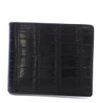 ガンゾ GANZO 二つ折り財布 札入れ クロコダイル レザー 黒 ブラック /AQ ■GY18 メンズ