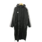  Adidas adidas bench пальто с хлопком f-ti- длинный Zip выше боковой линия Logo обратная сторона боа защищающий от холода спорт футбол M чёрный 
