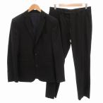 ザラマン ZARA MAN スーツ セットアップ シングル ジャケット パンツ スラックス 2B 総裏地 44 38 黒 ブラック /FF メンズ