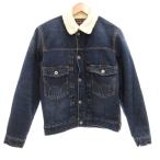 エドウィン EDWIN 美品 デニムボアジャケット Gジャン S 濃紺 ダークインディゴ /AE メンズ