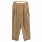  перчатка grove проверка брюки слаксы распорка tuck M чай Brown /GV #GY39 женский 