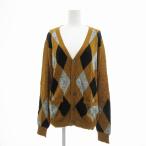 コンファーム CONFIRM カーディガン ニット アーガイル L 茶 /JS レディース