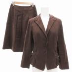  Georges Rech GEORGES RECH выставить tailored jacket одиночный общий подкладка юбка колено длина 36 чай Brown 