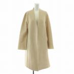 ルネ Rene ノーカラー ガウン コート ロング ウール 36 M ピンク ベージュ 6732390 /MW ■GY19 レディース
