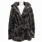 ショッピングzara ザラ ZARA BASIC 美品 ジャケット ハーフコート XL 黒 ブラック 白 ホワイト /OU ■GY39 レディース