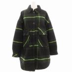 ショッピングzara ザラ ZARA ランバージャック オーバーシャ??ツジャケット 中綿 チェック M 黒 ブラック 緑 グリーン 7522/047/500 /GV