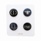 ディオール Dior 美品 4点セット ピンバッジ アクセサリー ロゴ 黒 紺 ブラック ネイビー /HO レディース