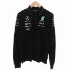 トミーヒルフィガー TOMMY HILFIGER メルセデス AMG F1 ポロシャツ ニット ロゴ 刺繍 長袖 S 黒 ブラック /FF ■GY35 メンズ