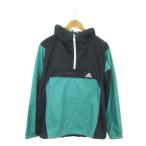  Adidas adidasano подставка Parker тянуть Parker половина Zip Logo нейлон спорт M темно-синий темно-синий изумруд /MN19 мужской 