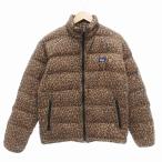 ナンガ NANGA ダウンジャケット レオパード ヒョウ柄  豹柄 総柄 L 茶 ブラウン /AE メンズ