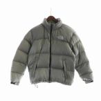 ショッピングノースフェイス ダウン ザノースフェイス THE NORTH FACE ヌプシ ダウンジャケット 長袖 ロゴ ジップアップ スタンドカラー フード M グレー