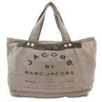 ショッピングJACOBS マークジェイコブス MARC JACOBS トートバッグ ロゴ スタッズ バイカラー グレージュ /AE レディース