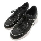 ショッピングSTUART ジルスチュアートニューヨーク JILL STUART NEWYORK スニーカー 23.5cm 黒 ブラック ボリュームソール 厚底 /UO レディース