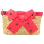  Lanvin LANVIN клатч бежевый розовый лента заклепки /AE женский 