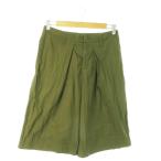  Kenzo KENZO брюки юбка-брюки половина tuck тонкий 36 S зеленый хаки /AO1 женский 