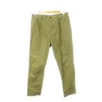 ショッピングzara ザラ ZARA パンツ コットン テーパード タック アースカラー 40 L 緑 グリーン カーキ /AH9 メンズ