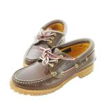  Timberland Timberland deck shoes мокасины гонки выше кожа кожа стежок Logo type вдавлено .23.0cm чай Brown /CK2