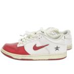 シュプリーム SUPREME ナイキ エスビー NIKE SB Dunk Low ダンク ロー スニーカー レザー 28cm 白 赤 バーシティ レッド CK3480-600