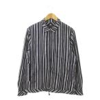 ショッピングzara ザラマン ZARA MAN スイングトップ ジャケット ジップアップ 背抜き コットン ストライプ L 紺 ネイビー /MN17 メンズ