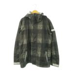  Quick Silver QUIKSILVER одежда для сноуборда воротник-стойка жакет Zip выше с капюшоном проверка Logo сноуборд S зеленый 