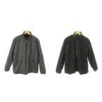  fly bean sFLY BEANS двусторонний с хлопком жакет стеганое полотно флис воротник-стойка Zip выше M серый чёрный 