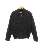 ショッピングzara ザラマン ZARA MAN スタンドカラージャケット ブルゾン ジップアップ コットン 切替 38 M 黒 ブラック /MN8 メンズ