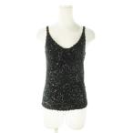  Epoca EPOCA вязаный топ украшен блестками гонки 40 M чёрный черный /AO27 женский 