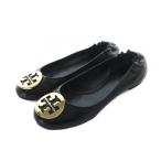 トリーバーチ TORY BURCH CLASSIC REVA BALLET バレエシューズ フラット ロゴ金具 5.5 22.5cm 黒 ブラック ■GY30 /MQ レディース