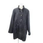  Leilian Leilian с хлопком жакет воротник-стойка передний кнопка-застежка длинный большой размер 15+ темно-синий темно-синий женский 