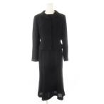 東京ソワール ペルル SOIR PERLE ブラック フォーマル セットアップ ジャケット ワンピース 9 黒 /CK6 ■GY99 レディース