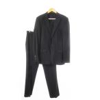 ショッピングzara ザラマン ZARA MAN シングルスーツ 2点セット セットアップ テーラードジャケット 総裏地 スラックス ストレート ストライプ 40 L 黒