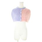  не использовался товар Dsquared DSQUARED2 23AWmoheya Mini накидка укороченные брюки кардиган манто ... плетеный распределение цвета Logo plate XS фиолетовый 