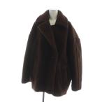 ショッピング未使用 未使用品 チノ CINOH BOA COCOON COAT D.BROWN コクーンシルエットボアミドルコート タグ付き ミドル 長袖 38 茶 ブラウン 23WCO007-37